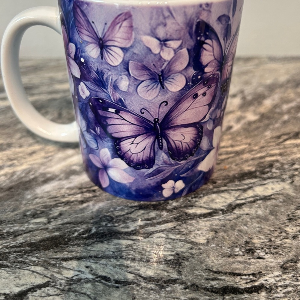 Purple Butterfly Mug
